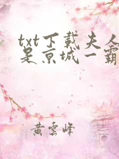 txt下载夫人是京城一霸