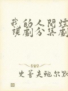 我的人间烟火电视剧分集剧情介绍