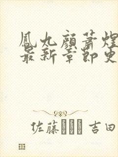 凤九颜萧煜小说最新章节更新免费阅读