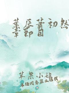 叶辰萧初然最新章节目