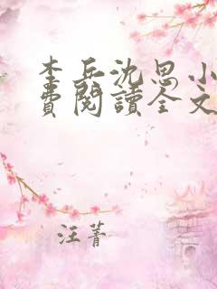 李兵沈思小说免费阅读全文
