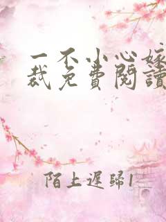 一不小心嫁了总裁免费阅读