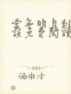 当年明月难寻小说免费阅读笔趣阁