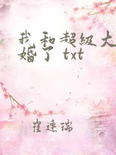 我和超级大佬隐婚了 txt