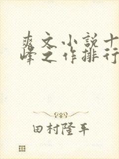 爽文小说十大巅峰之作排行榜