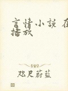 言情小说 在线播放