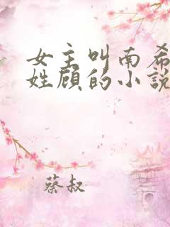 女主叫南希男主姓顾的小说