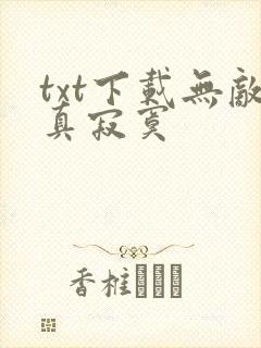 txt下载无敌真寂寞