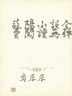 苏阳小说全文免费阅读无弹窗