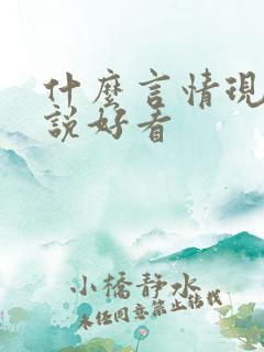 什么言情现代小说好看