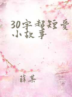 30字超短爱情小故事