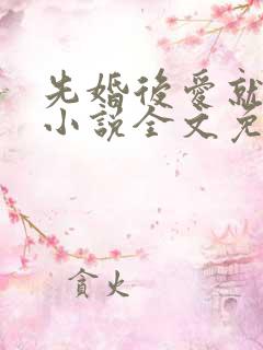 先婚后爱就她吧小说全文免费阅读最