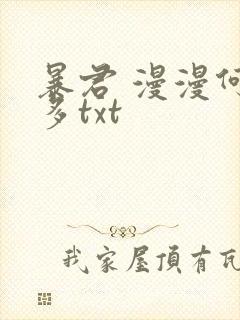 暴君 漫漫何其多txt