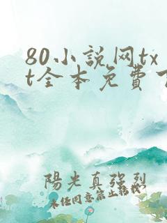 80小说网txt全本免费下载