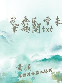 我乘风雪未删减笔趣阁txt