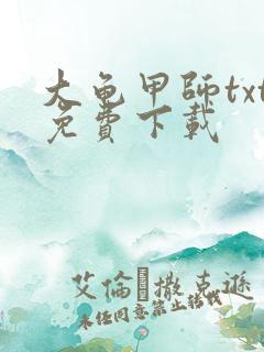 大龟甲师txt免费下载