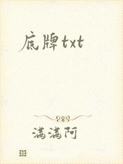 底牌txt