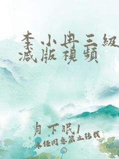 李小冉三级未删减版视频