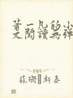 萧一凡的小说全文阅读无弹窗
