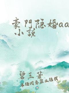 豪门隐婚aa制 小说
