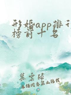 形婚app排行榜前十名