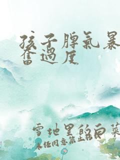 孩子脾气暴躁兴奋过度