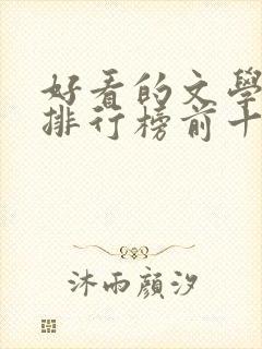 好看的文学书籍排行榜前十名