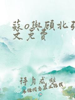 苏o与顾北弦全文免费