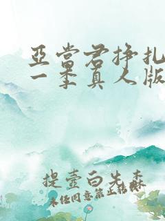 亚当君挣扎吧第一季真人版