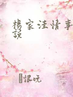 杨家洼情事 小说