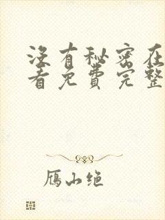 没有秘密在线观看免费完整版
