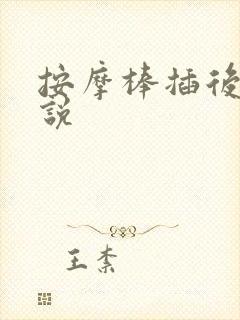 按摩棒插后穴小说