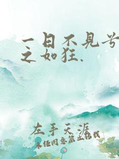 一日不见兮,思之如狂.