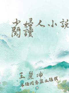 少妇人小说免费阅读