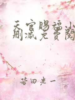 天官赐福小说无删减免费阅读全文