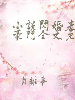 小说闪婚老公是豪门全文免费阅读
