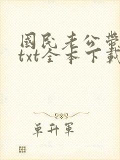 国民老公带回家txt全本下载