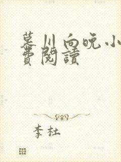 慕川向晚小说免费阅读