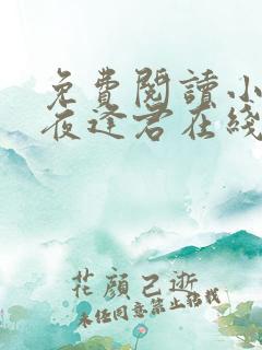 免费阅读小说此夜逢君在线阅读全文