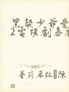 黑帮少爷爱上我2电视剧泰剧在线观
