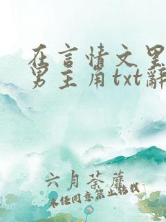在言情文里撩直男主角txt辞e