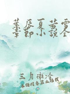 叶辰夏若雪最新章节小说全文免费阅读