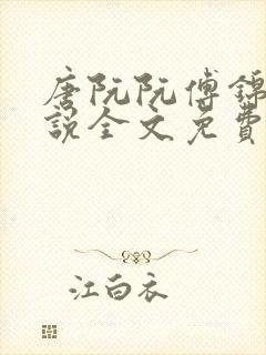 唐阮阮傅锦川小说全文免费阅读