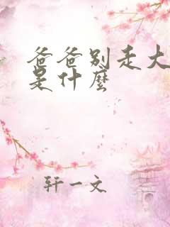 爸爸别走大结局是什么