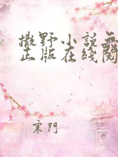 撒野小说无删减正版在线阅读
