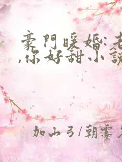豪门暖婚:老婆,你好甜小说