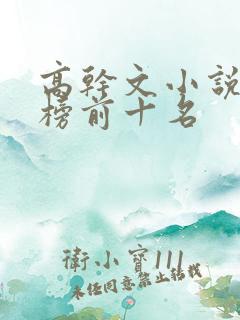 高干文小说排行榜前十名