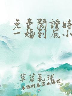 免费阅读时先生一婚到底小说