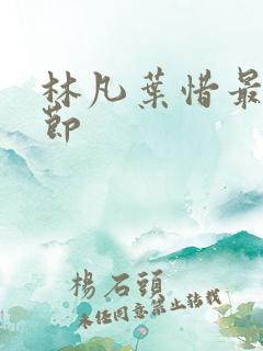 林凡叶惜最新章节