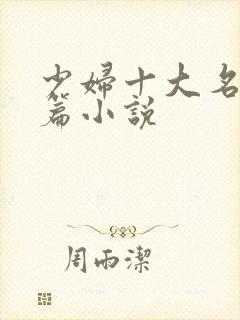 少妇十大名器长篇小说